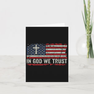 Carte En Dieu nous faisons confiance - Vintage Usa Drape