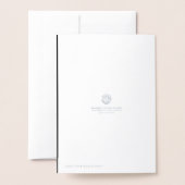 Carte en dorure du 25e anniversaire (Derrière avec enveloppe)