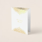 Carte en feuille de mandala dorée (Devant)