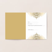 Carte en feuille de mandala dorée (Intérieur)