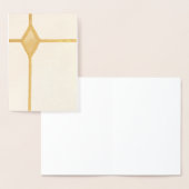 Carte en feuille d'or croix chrétienne religieuse (Affichage)