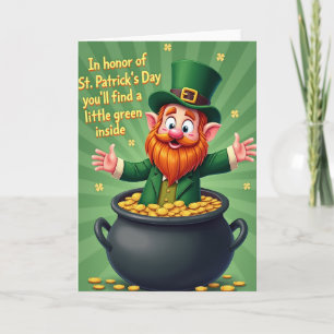 Carte en feuille d'or factice de lutin