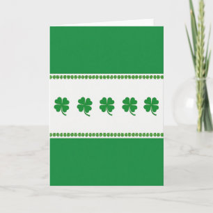Carte en feuille d'or fausse trèfle vert
