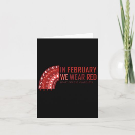 Carte En Février, Nous Portons Du Rouge. Sensibilisation (Devant)