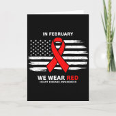 Carte En février, nous portons le rouge Mois de sensibil (Devant)