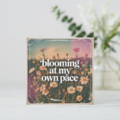 Carte En fleurs à mon propre rythme (Debout devant)