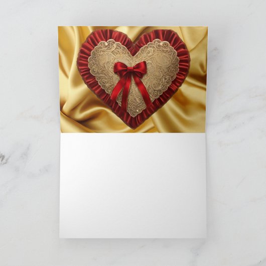 Carte en forme de cœur pour la Saint-Valentin avec (Intérieur)