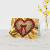 Carte en forme de cœur pour la Saint-Valentin avec (Fleur jaune)