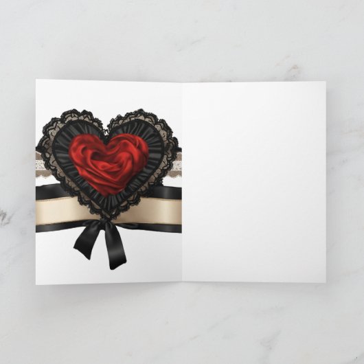Carte en forme de cœur pour la Saint-Valentin avec (Intérieur)
