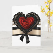 Carte en forme de cœur pour la Saint-Valentin avec (Fleur jaune)