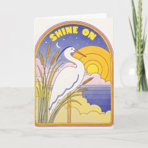 Carte en lettrepresse Shine On Heron
