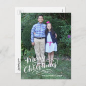 Carte en lettres de vacances de main (Devant / Derrière)