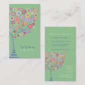 Carte en ligne de magasin de rétro arbre de cercle (Devant / Derrière)