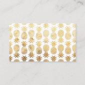 Carte en ligne RSVP avec ananas en or et script (Dos)