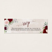 Carte en ligne RSVP de mariage rose et rouge rose (Devant)
