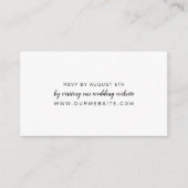 Carte en ligne RSVP mariage blanc (Devant)