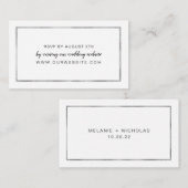 Carte en ligne RSVP pour mariage simple cadre en a (Devant / Derrière)