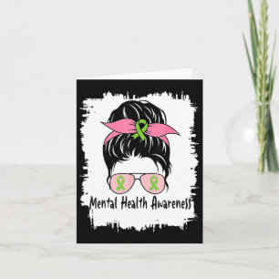 Carte En Mai Nous Portons Green Messy Bun Mental Health