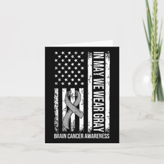 Carte En Mai Nous Portons Gris Cerveau Gris Ribbon Cance