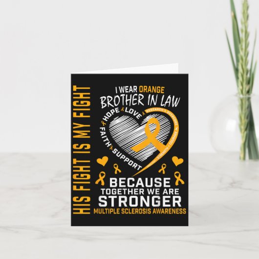 Carte En Mars Nous Portons Orange Frère En Droit Multipl (Devant)