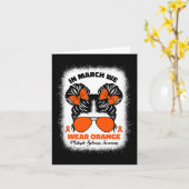 Carte En Mars Nous Portons Orange Ms Multiple Sclerosis (Fleur jaune)