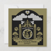 Carte En mémoire affectueux d'un Border Collie (Dos)
