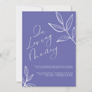 Carte En Mémoire Amoureuse Des Aimés Périwinkle Mariage