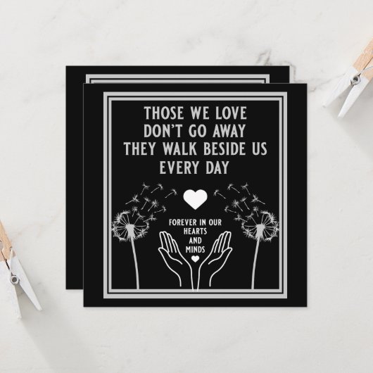 Carte En Mémoire Bereavement Et Perdre Photo Impression (Devant/Arrière en situation)