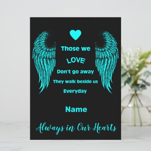 Carte En Mémoire Bereavement Et Perdre Photo Impression (Debout devant)