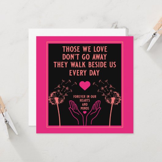 Carte En Mémoire Bereavement Et Perdre Photo Impression (Devant/Arrière en situation)