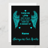 Carte En Mémoire Bereavement Et Perte (Devant / Derrière)