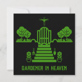 Carte En mémoire Bereaver Gardener funérailles (Devant)