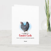 Carte En mémoire d'amour de votre poule spéciale (Dos)