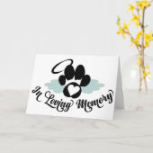 Carte En mémoire d'amour d'un animal de compagnie paw av (Fleur jaune)