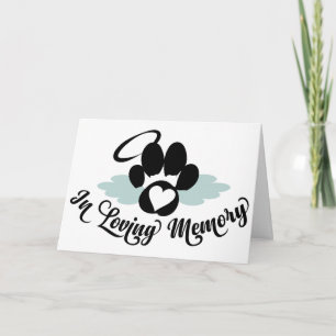 Carte En mémoire d'amour d'un animal de compagnie paw av