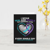 Carte En mémoire de Je manque Fils Mère Père Prévention (Fleur jaune)