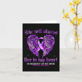 Carte En Mémoire De Ma Mère Surdose Sensibilisation Ange (Fleur jaune)