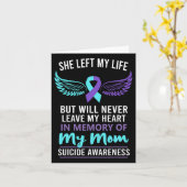 Carte En mémoire de maman, prévention de la sensibilisat (Fleur jaune)