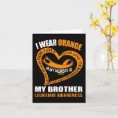 Carte En mémoire de mon frère SENSIBILISATION À LA LEUCÉ (Fleur jaune)