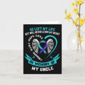 Carte En Mémoire De Mon Oncle Suicide Sensibilisation Pe (Fleur jaune)