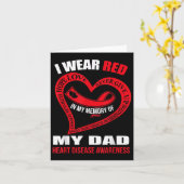 Carte En mémoire de mon père, sensibilisation aux maladi (Fleur jaune)