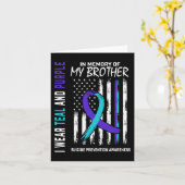 Carte En Mémoire Frère Prévention Suicide (Fleur jaune)