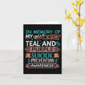 Carte En Mémoire, Je Me Manque Mon Oncle Prévention Suic (Fleur jaune)