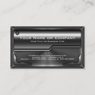 Carte en métal Hi Tech Faux version 2 avec photo