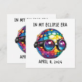 Carte En Mon Époque D'Éclipse Solaire 2024 (Devant / Derrière)