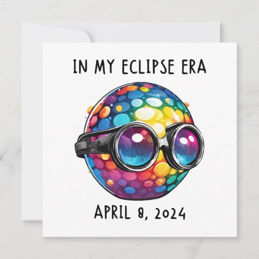 Carte En Mon Époque D'Éclipse Solaire 2024 (Devant)