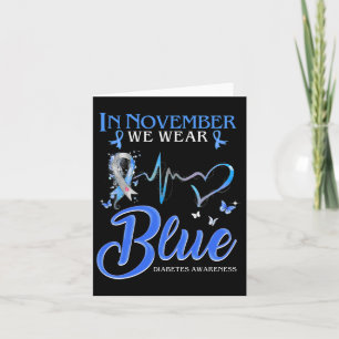 Carte En Novembre Nous Portons Bleu Heartbeat Diabetes A