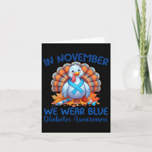 Carte En novembre, nous portons la dinde bleue pour reme