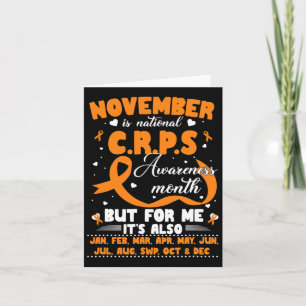 Carte En Novembre Nous Portons Orange Ribbon Crps Sensib