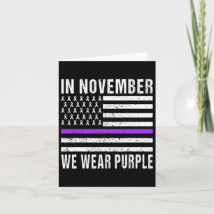 Carte En Novembre Nous Portons Violet Cancer Pancréatiqu